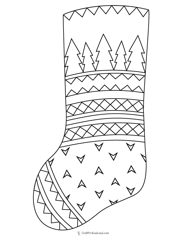 23 Christmas Stocking Coloring Pages Free 