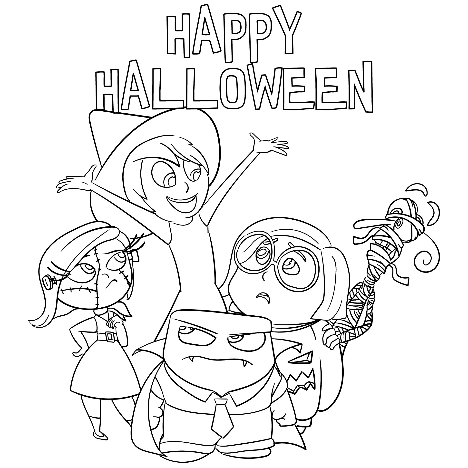 Disney Halloween Coloring Pages Free Printable