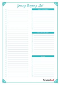 24 Printable Grocery List Templates Shopping Lists