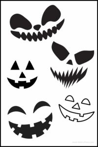 25 FREE Creepy Jack O 39 lantern Faces Printable Stencils NP