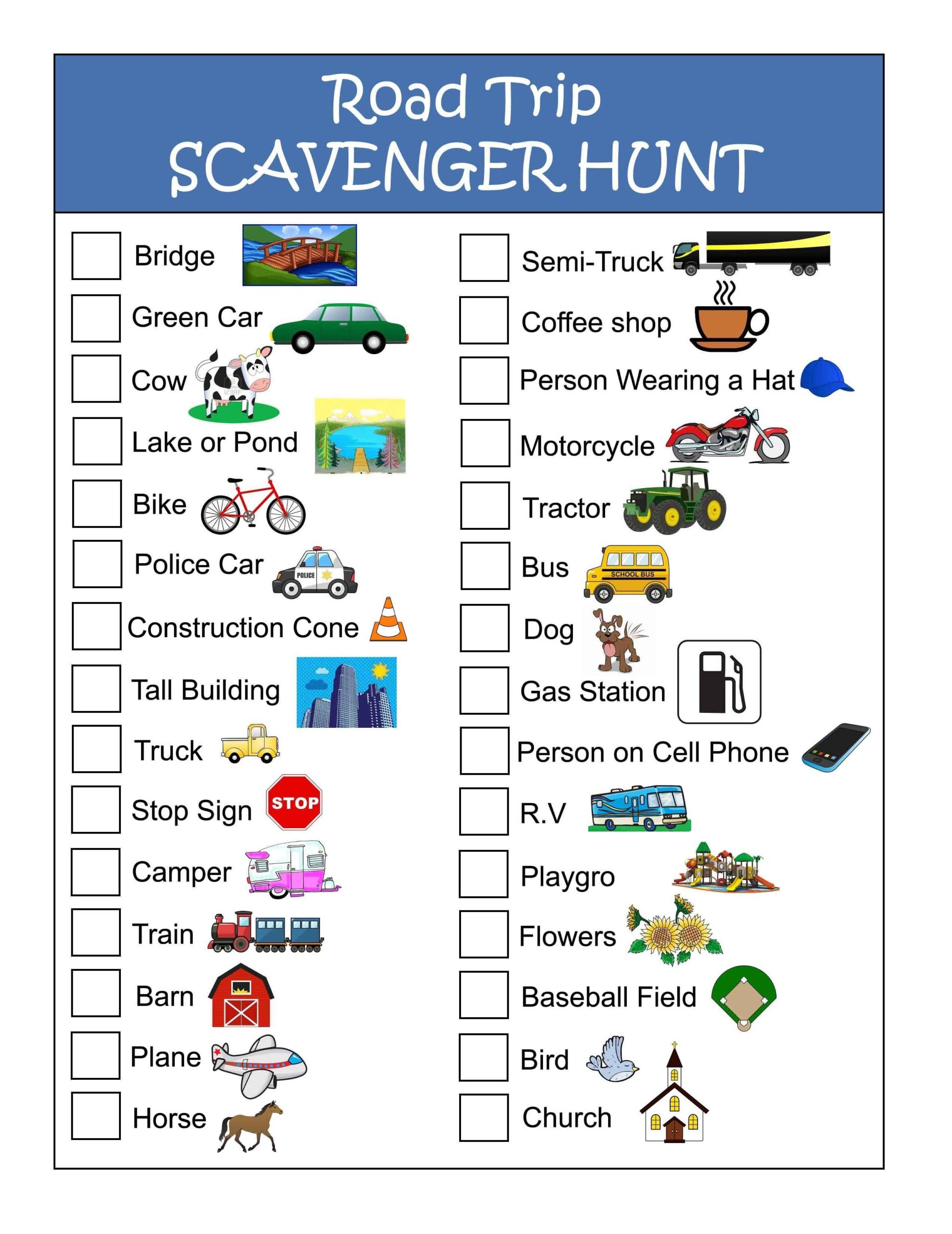 25 Free Printable Road Trip Games Printable Coloring Pages