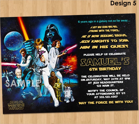 25 Star Wars Birthday Invitation Template Word PSD Publisher