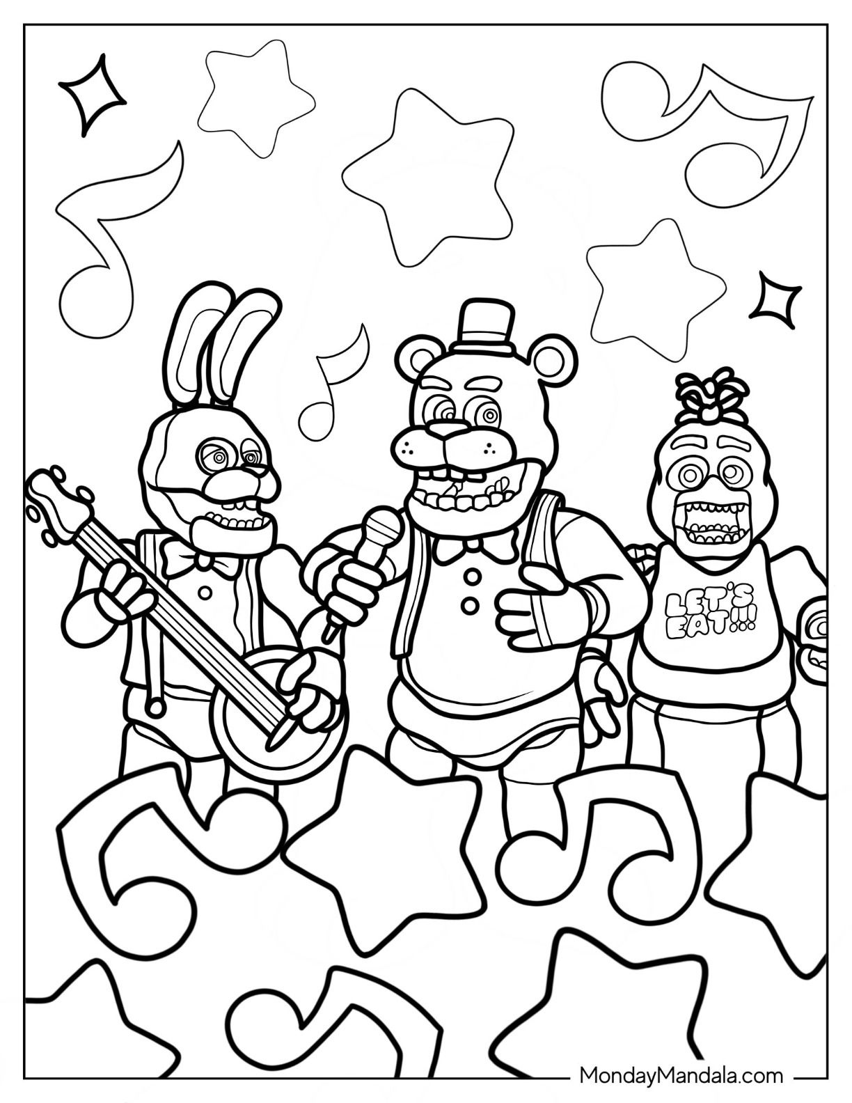 26 Five Nights At Freddie S Coloring Pages Free Pdf Printables Artofit