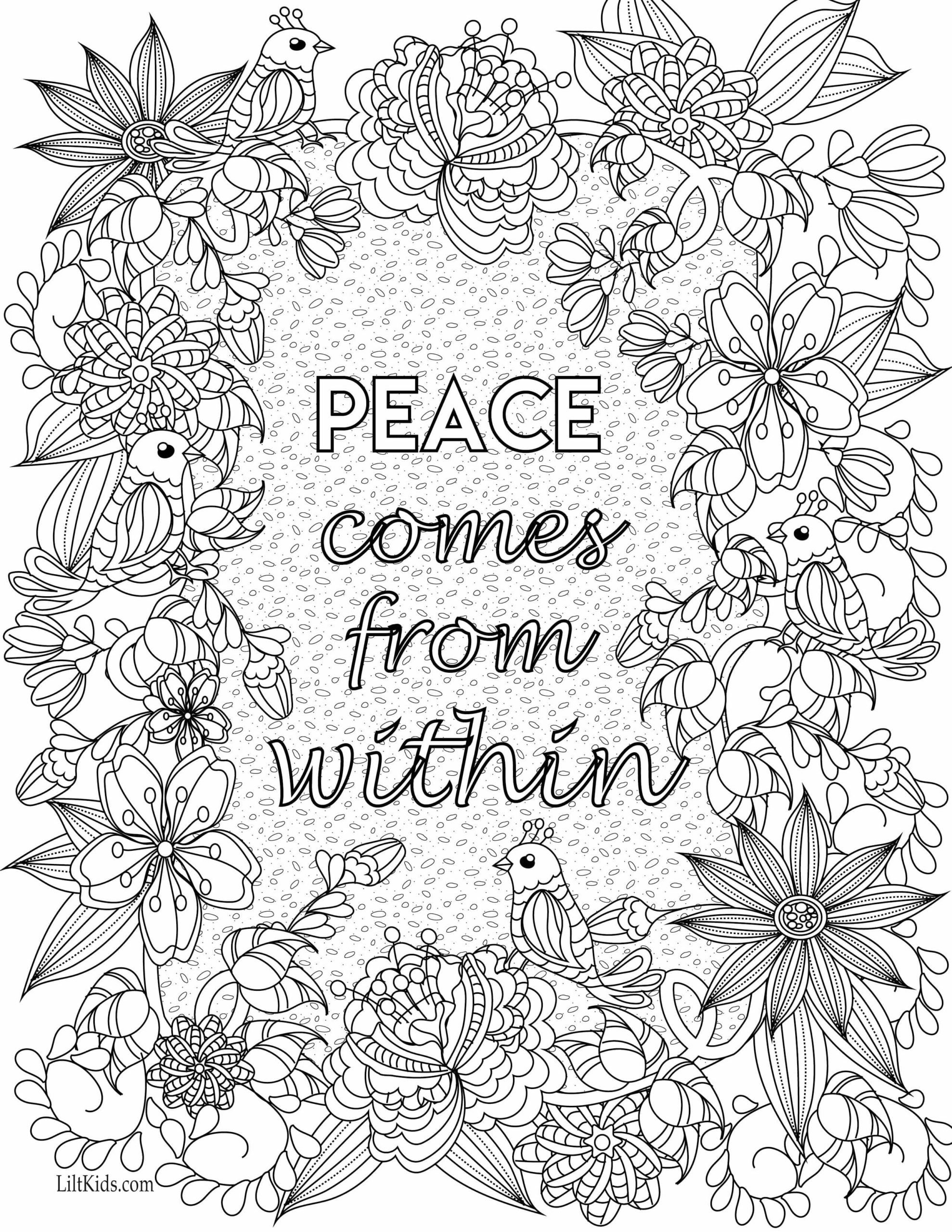 27 Free Inspirational Coloring Pages For Adults Happier Human