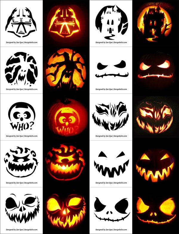 290 Free Printable Halloween Pumpkin Carving Stencils Patterns 