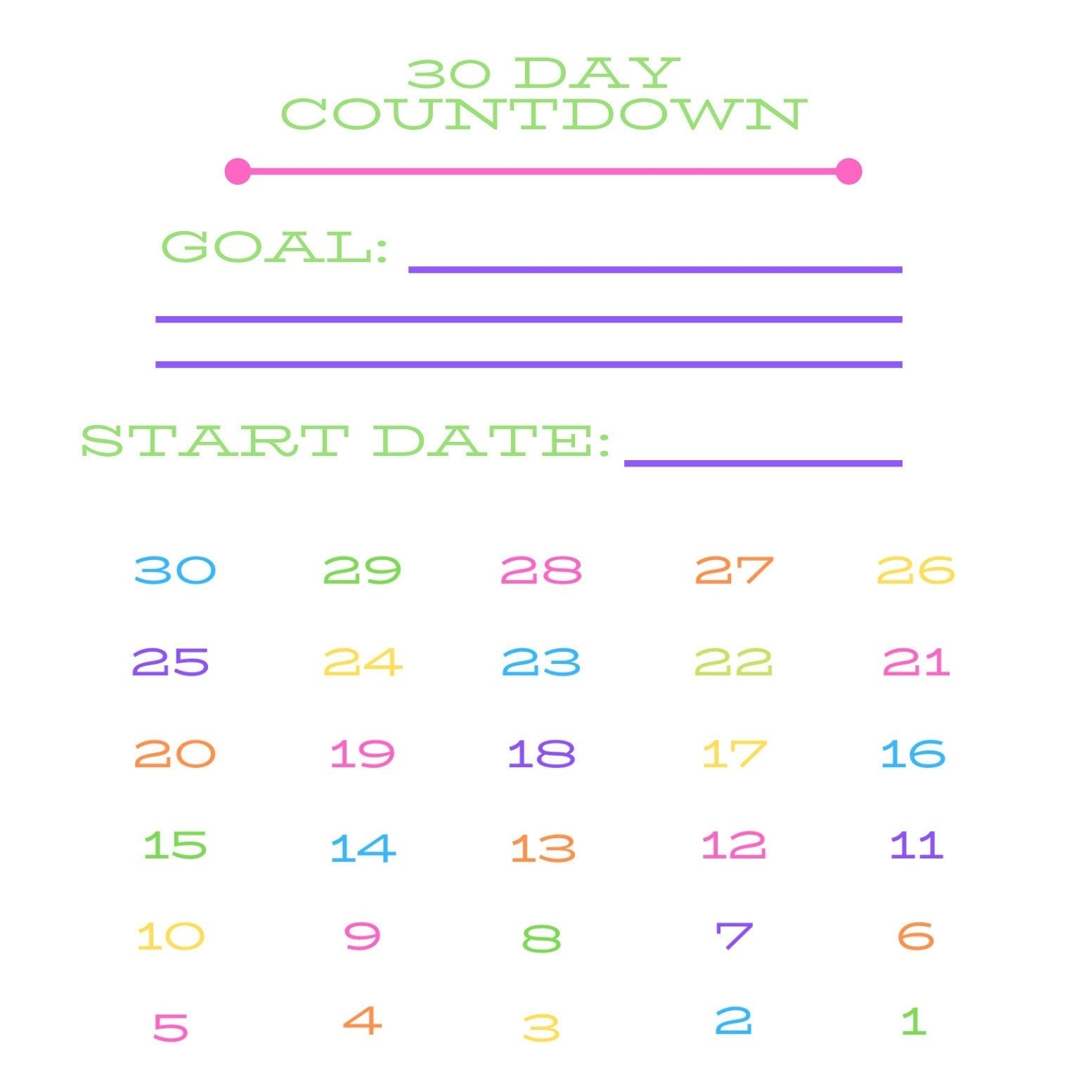 30 Day Countdown Calendar Printable Free Letter Templ Vrogue co