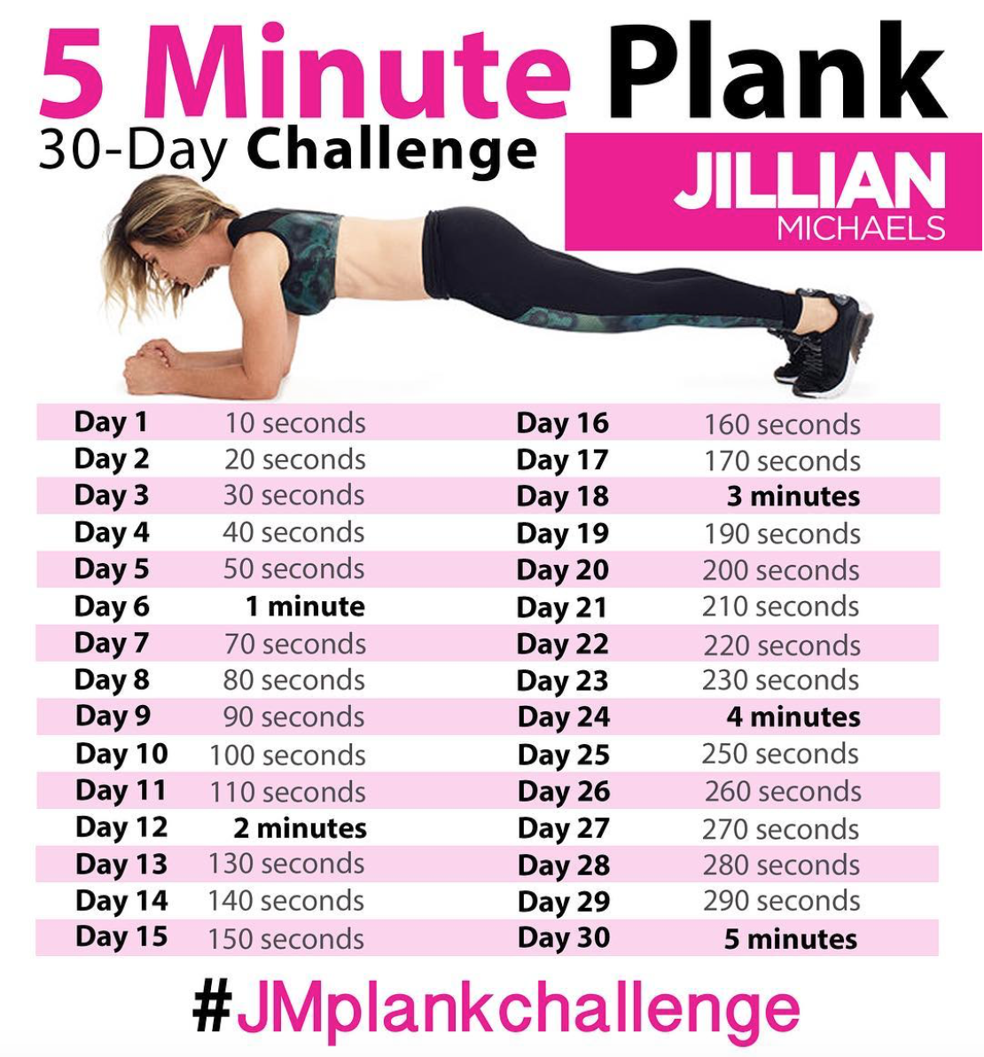 30 Day Plank Challenge Printable Get Your Hands On Amazing Free 