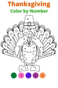 30 Free Thanksgiving Color By Number Printables Kids Love Happy Mom Hacks