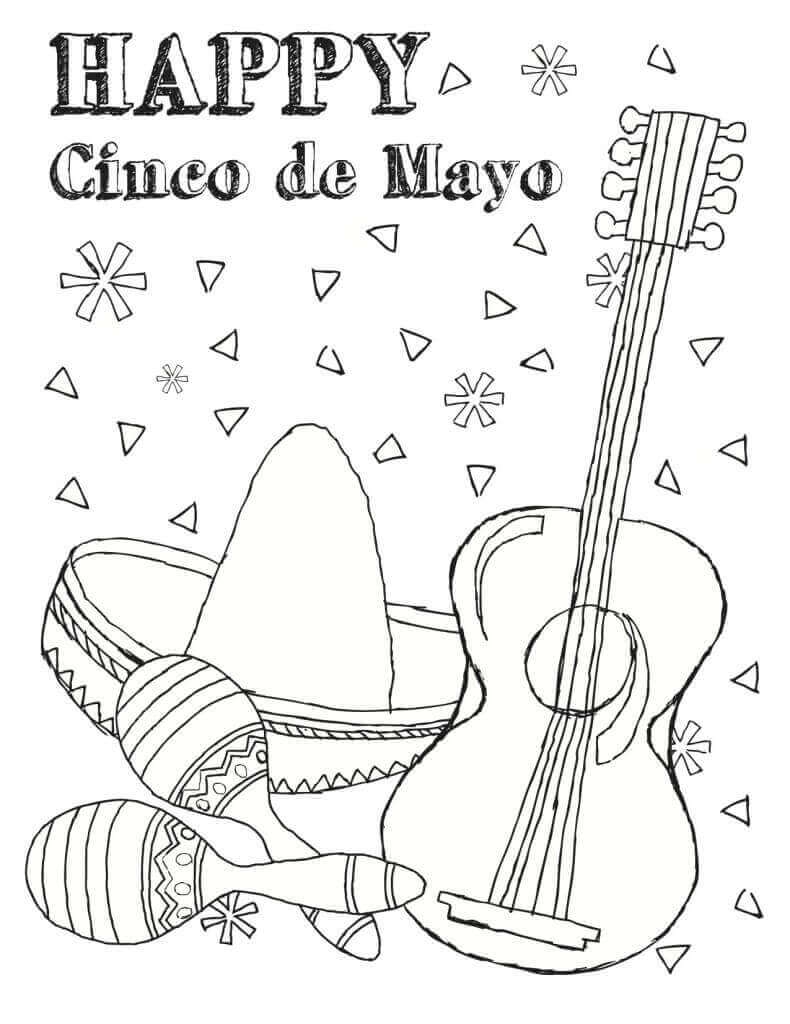 35 Free Printable Cinco De Mayo Coloring Pages