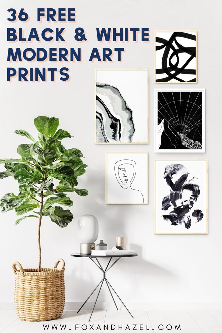 36 Totally Free Black And White Art Prints Fox Hazel Free 