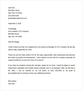 36 Two Weeks Notice Letter Templates PDF Google Docs MS Word
