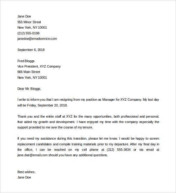 36 Two Weeks Notice Letter Templates PDF Google Docs MS Word 