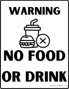 37 No Food Or Drink Sign Printable PDFs Printableo Com