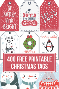 375 Free Printable Christmas Tags For Your Holiday Gifts