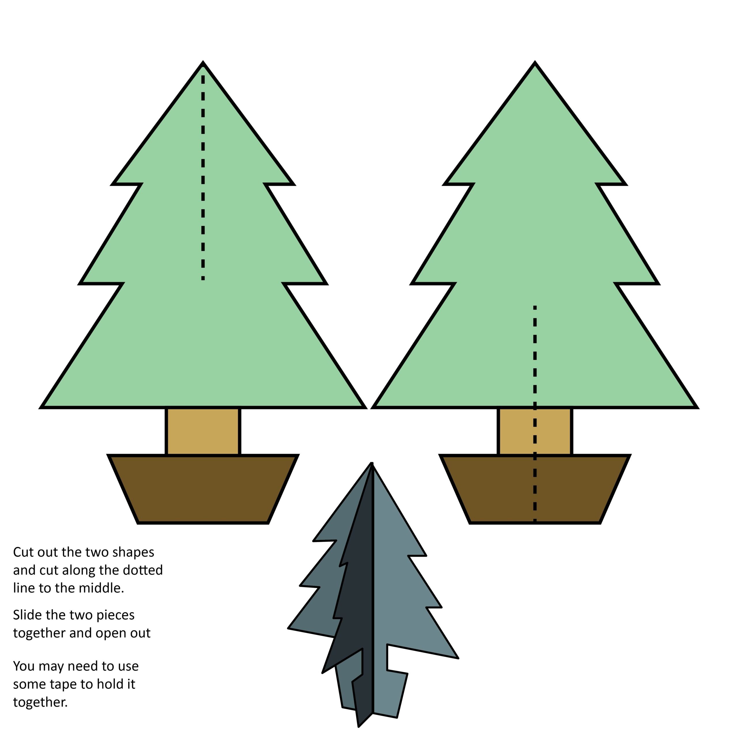 3D Christmas Templates 15 Free PDF Printables Printablee
