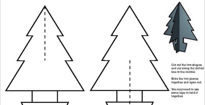 Free Printable 3D Christmas Tree Template