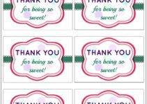 Thank You For Coming Tags Printable Free