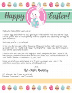 4 Free Printable Easter Bunny Letters