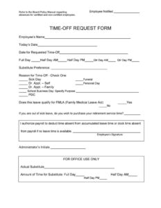 40 Effective Time Off Request Forms Templates TemplateLab