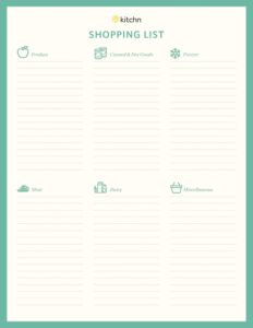 40 Printable Grocery List Templates Shopping List TemplateLab