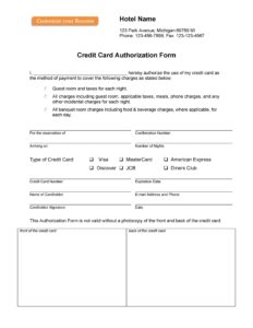 41 Credit Card Authorization Forms Templates Ready to Use