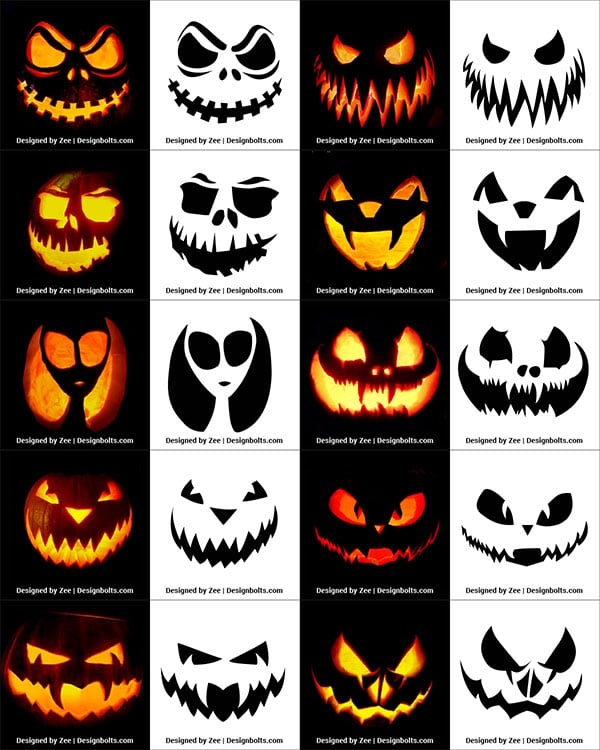 Free Halloween Pumpkin Carving Patterns Printable