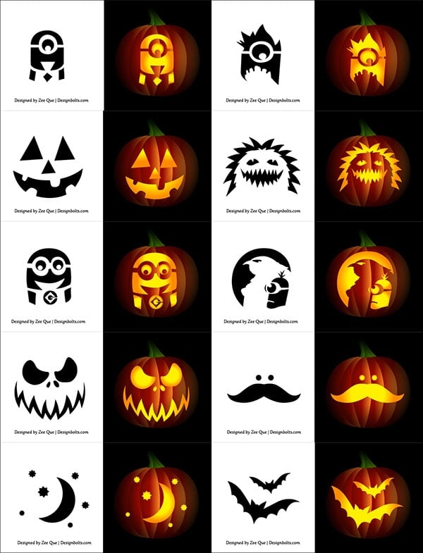 Free Printable Halloween Carving Pumpkin Template