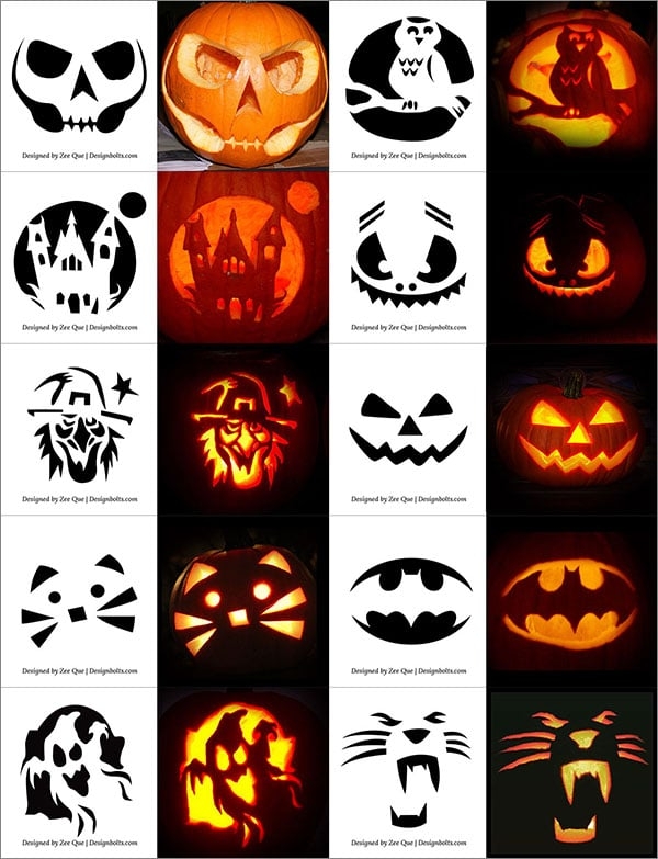 420 Free Printable Halloween Pumpkin Carving Stencils Patterns 