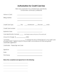 43 Credit Card Authorization Forms Templates Ready to Use