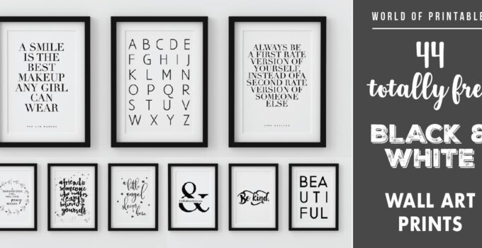 Free Wall Art Printable Black And White