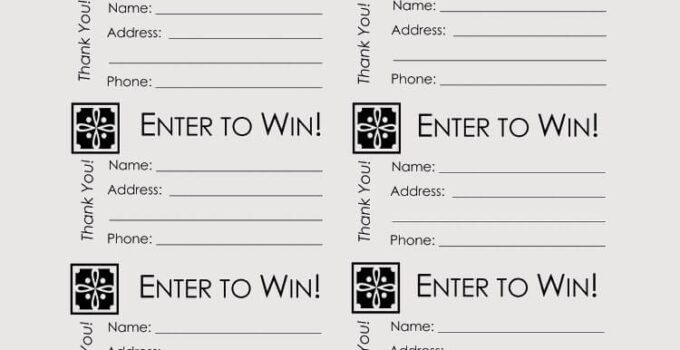 Free Printable Raffle Ticket Template Download