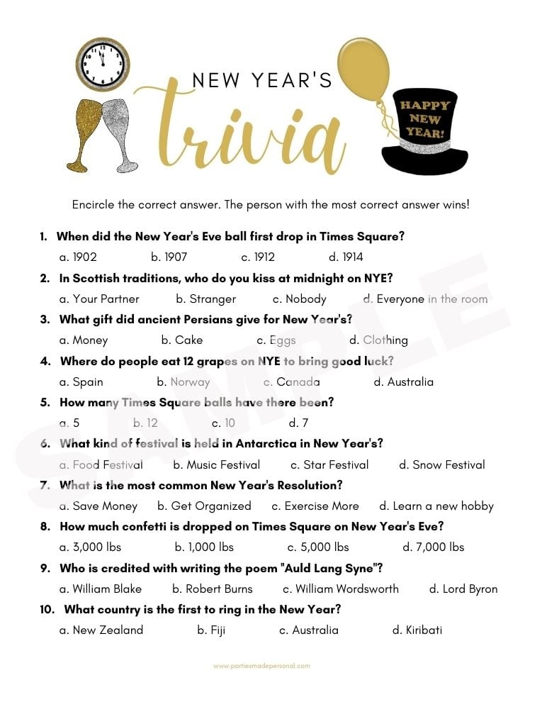 45 New Years Eve Games Free Printables For 2024 Parties Made Personal