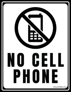 45 Printable No Cell Phone Signs Download Free PDFs