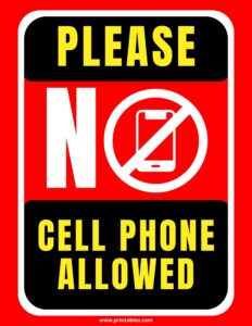 45 Printable No Cell Phone Signs Download Free PDFs