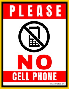 45 Printable No Cell Phone Signs Download Free PDFs