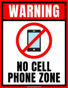 45 Printable No Cell Phone Signs Download Free PDFs