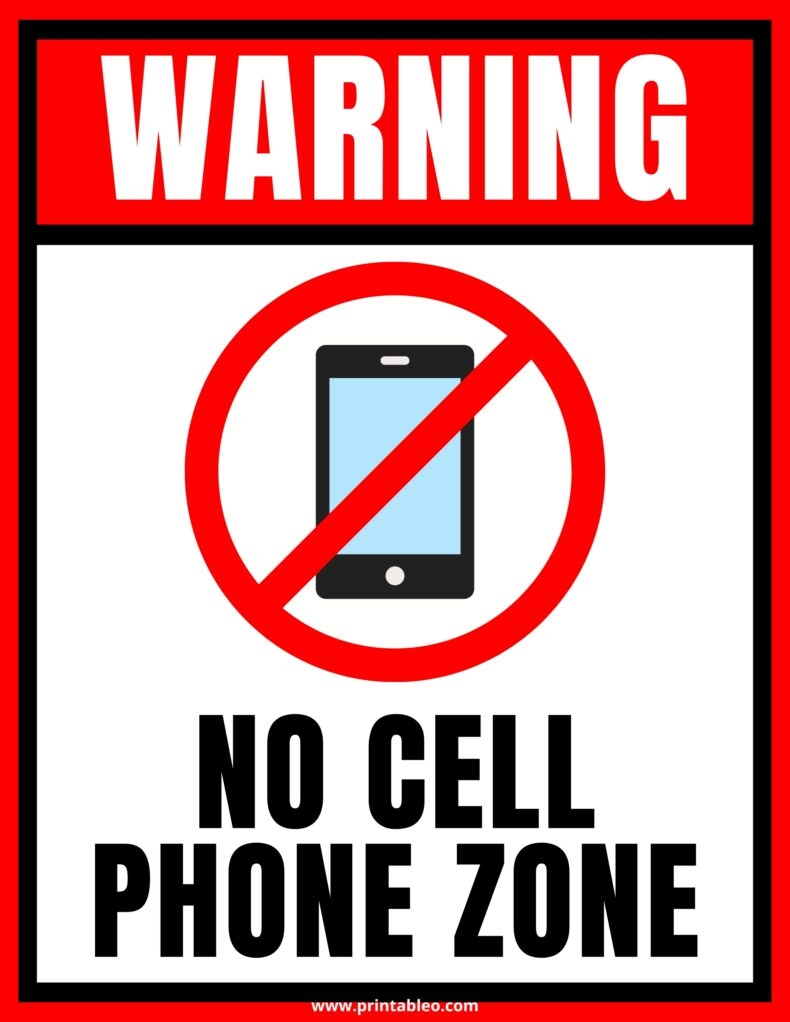 45 Printable No Cell Phone Signs Download Free PDFs