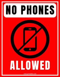 45 Printable No Cell Phone Signs Download Free PDFs