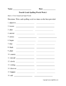 4Th Grade English Worksheets Free Printable Printable Worksheets