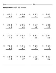 4th Grade Math Worksheets Best Coloring Pages For Kids