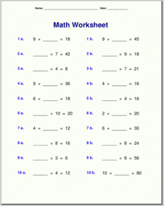 4th Grade Math Worksheets Printable Printable Worksheets