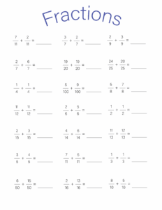 4th Grade Math Worksheets Printerfriendly