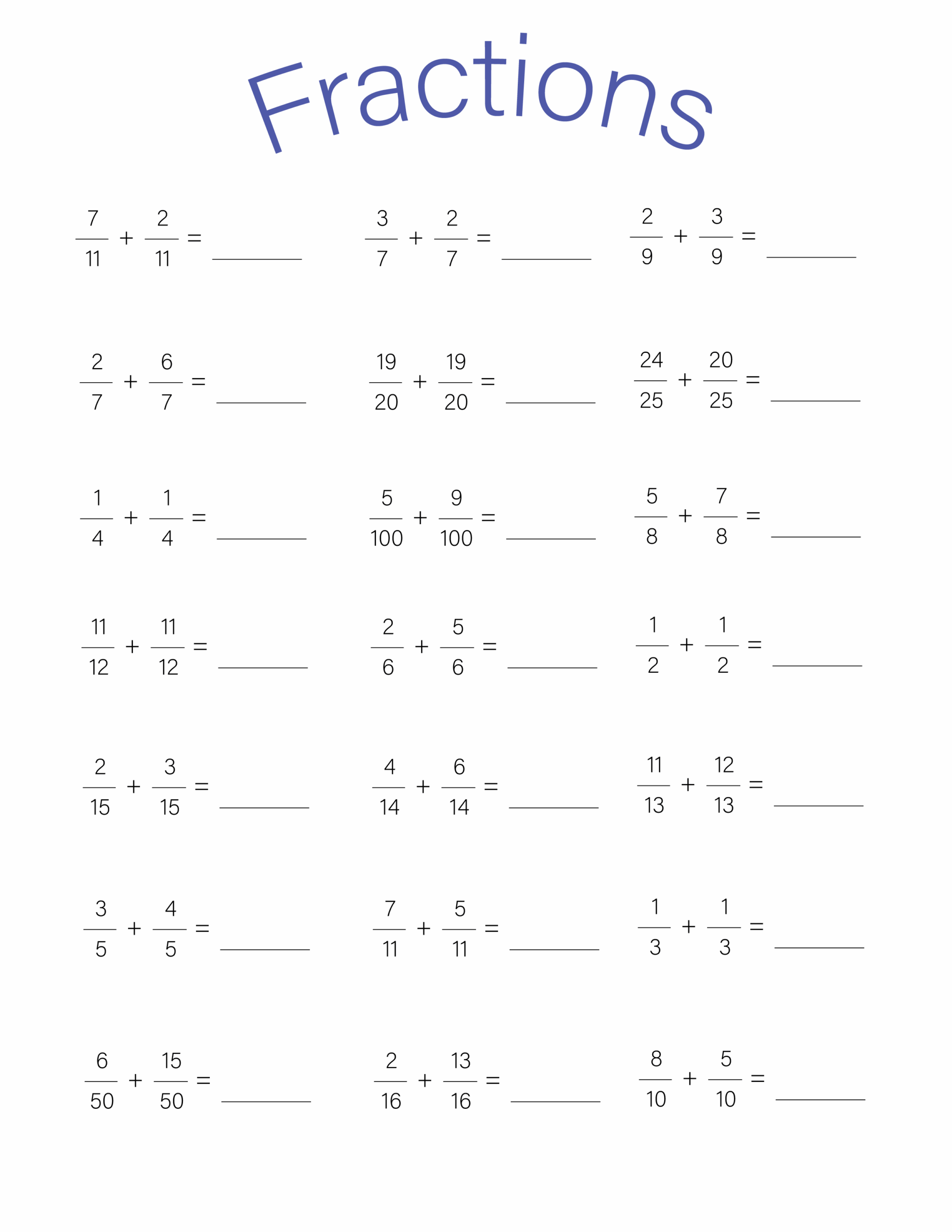 4th Grade Math Worksheets Printerfriendly