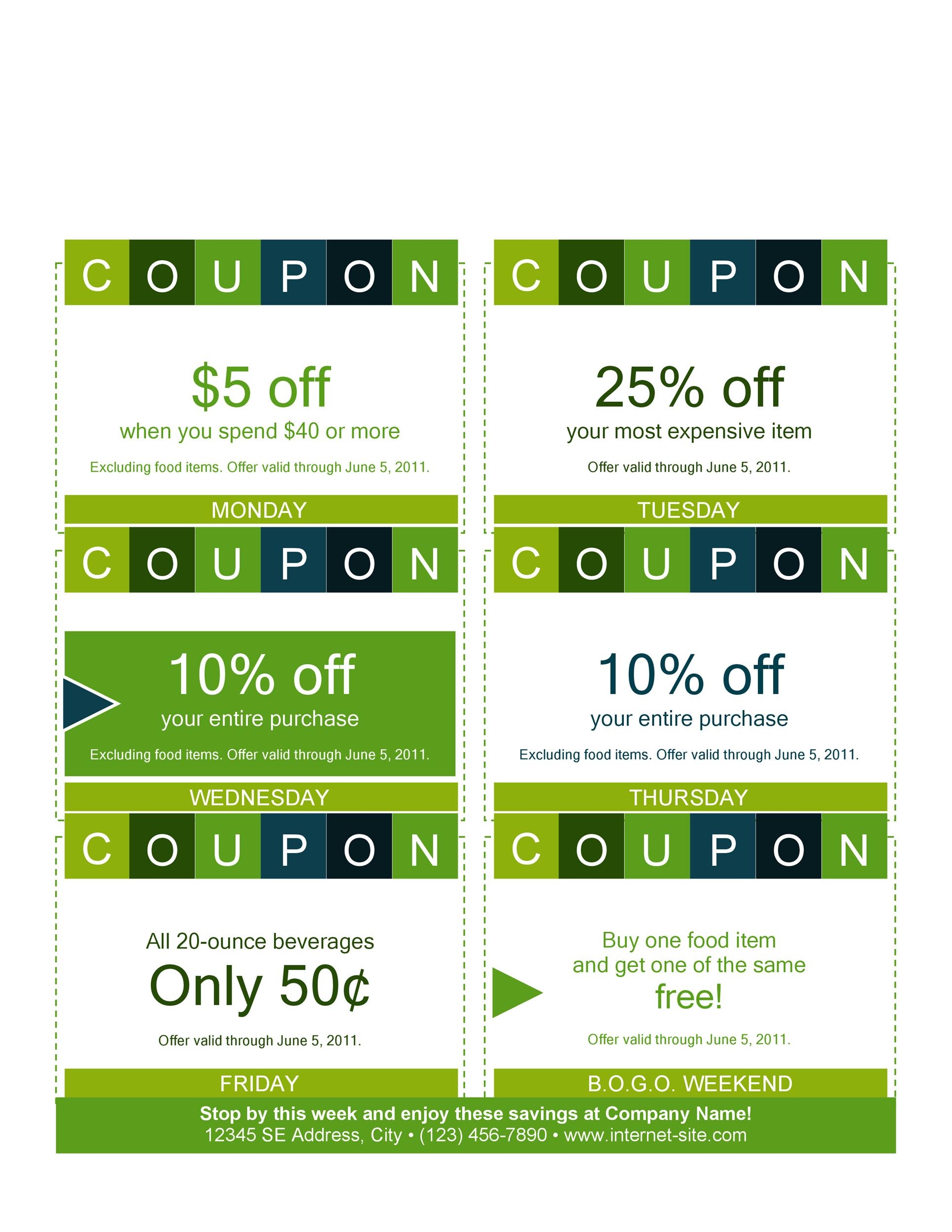 50 Free Coupon Templates TemplateLab