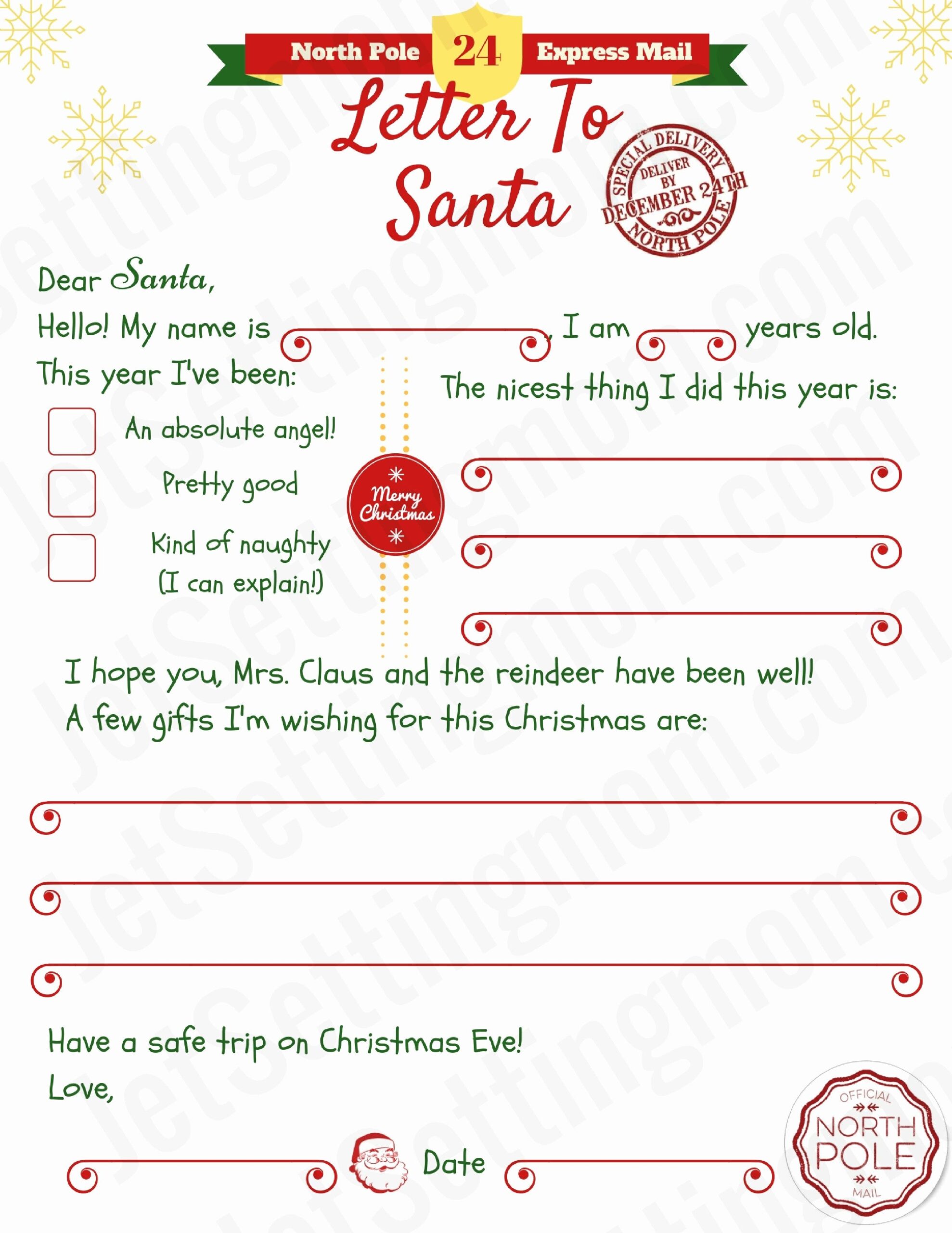50 Free Santa Letters From North Pole Ideas In 2021 This Is Edit
