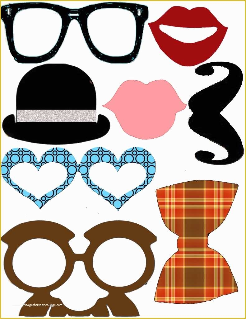 Free Printable Photo Booth Props Template