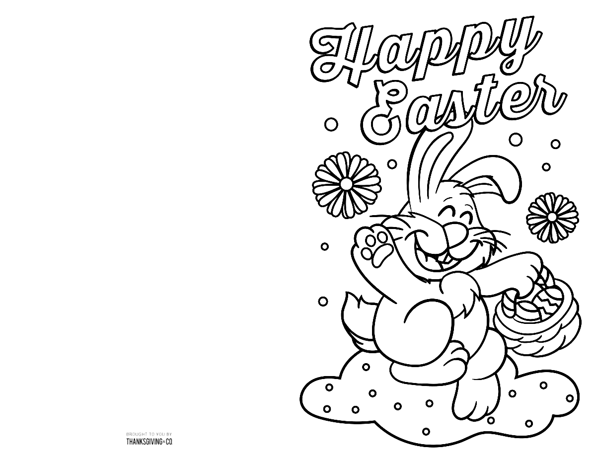 58 Free Printable Easter Card Coloring Pages