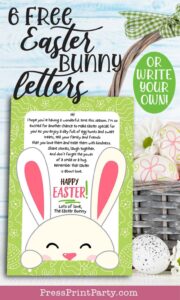 6 Adorable Easter Bunny Letters For Kids Free Printable