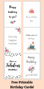 6 Cute Printable Birthday Cards For Her Pretty Free