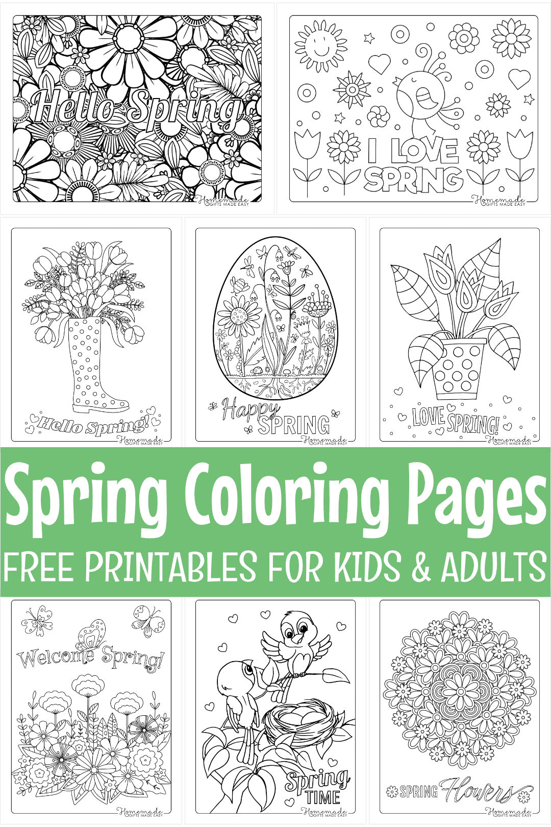 Free Printable Coloring Sheets For Spring